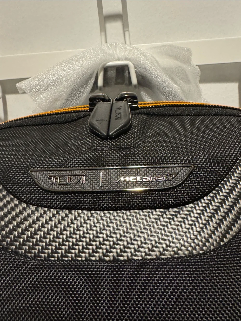 New Tumi x McLaren Halo Black and Orange Trim Men's Backpack — Sleek Urban Carry